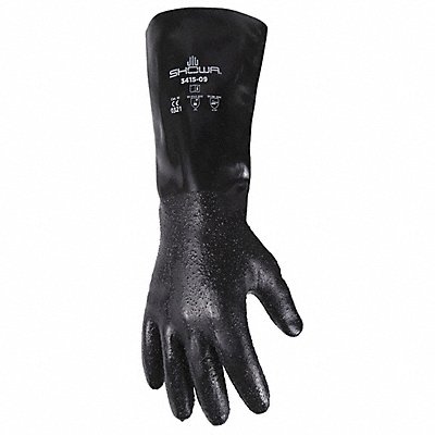 SHOWA 341511 J1333 Chemical Resistant Gloves XL Black PR