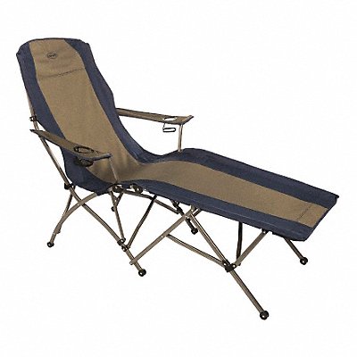 KAMP-RITE TENT COT INC FL145 Folding Lounge Chair Blue/Grey 45-1/2inH