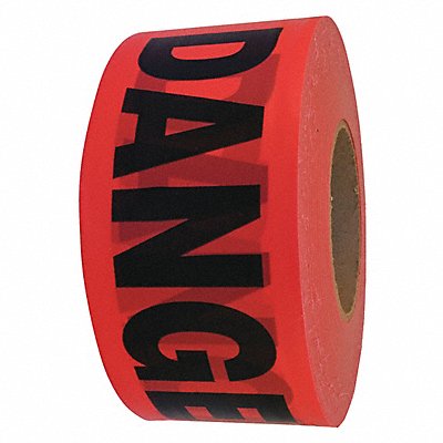 GRAINGER 14998 Barricade Tape Red 1 000 ft L 3 in