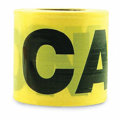 GRAINGER 16100 Barricade Tape Yellow 300 ft L 3 in