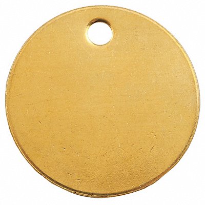 C.H. HANSON 41857 Blnk Tag Brass 1 1/2in H 1 1/2in W PK100