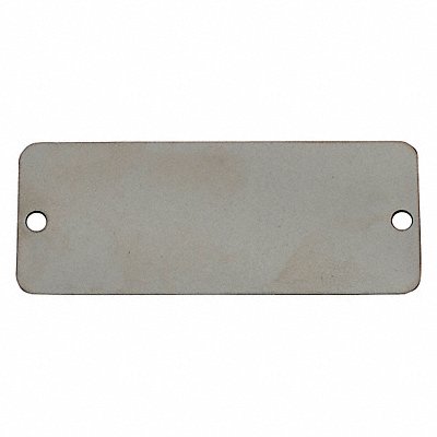 GRAINGER 41293 Blank Tag SS 1in H 3in W Silver PK100