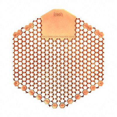 TOUGH GUY 36WE50 Urinal Screen Hexagon Orange 58 g PK10