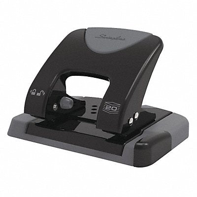 SWINGLINE A7074135 Two-Hole Paper Punch 20 Sheets Blck/Grey