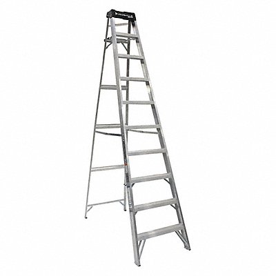 LOUISVILLE AS3010 Stepladder Alum 10 ft 300 lb.