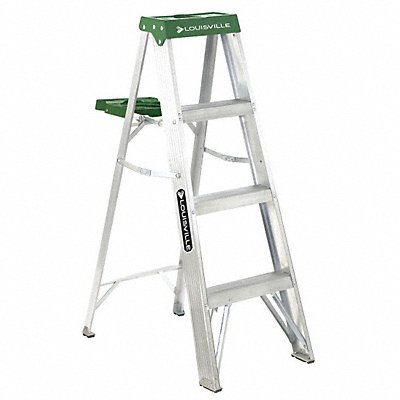 LOUISVILLE AS4004 Stepladder Alum 4 ft 225 lb.