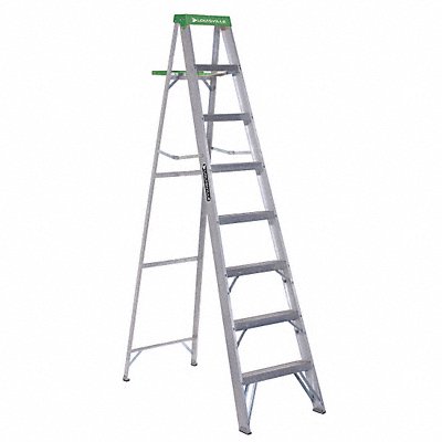LOUISVILLE AS4008 Stepladder Alum 8 ft 225 lb.