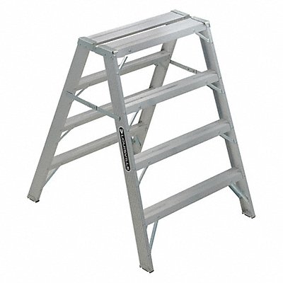 LOUISVILLE L203204 Sawhorse Ladder Aluminum 36-1/4 W 49 H
