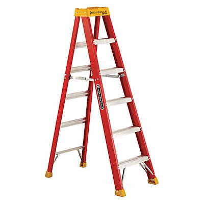 LOUISVILLE L301606 Stepladder Fg 6 ft 300 lb.