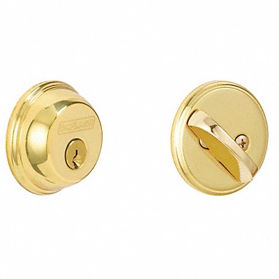 SCHLAGE B60N605 Deadbolt HD Polished Brass 5 Pins
