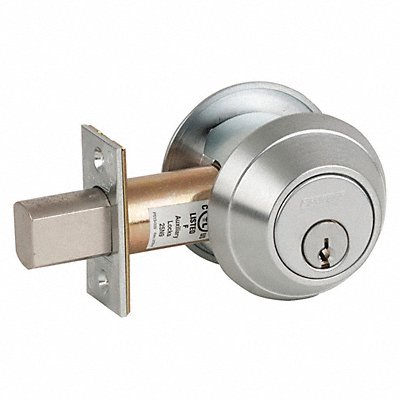 SCHLAGE B662P626C123 2-Cyl Deadbolt Standard SatinChrome C123