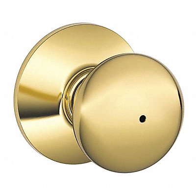SCHLAGE RESIDENTIAL F40PLY605X625 Knob Lockset Bright Brass /Bright Chrome