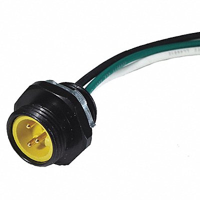 REMKE 103P0010M Receptacle MiniSize Male 3 Pole 1 ft.