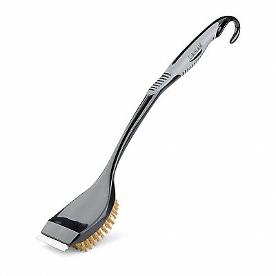 LIBMAN COMMERCIAL 529 Grill Brush w/Scraper Brass Blk/Gry PK6
