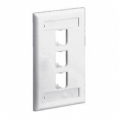 PANDUIT CFPL3IWY Faceplate 3pt Sgl Gang Classic Iw
