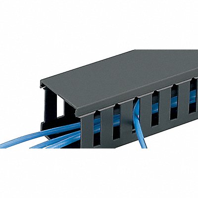 PANDUIT G1X2BL6 Wide Slot Duct Pvc 1x2x6 ft Black