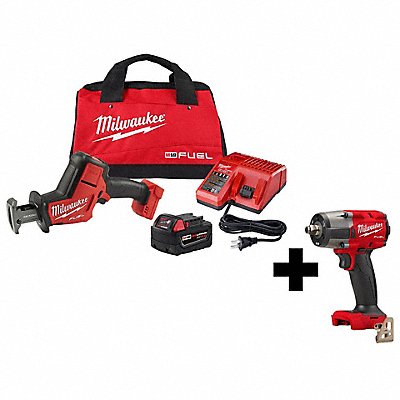 MILWAUKEE 271921000000 M18 Hackzall Kit and 1/2 Impact Wrench
