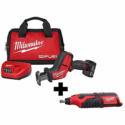 MILWAUKEE 252021XC246020 M12 Hackzall Recip Kit and Rotary Tool