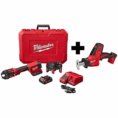 MILWAUKEE 267422C262520 M18 Press Tool Kit and Recip Hackzall