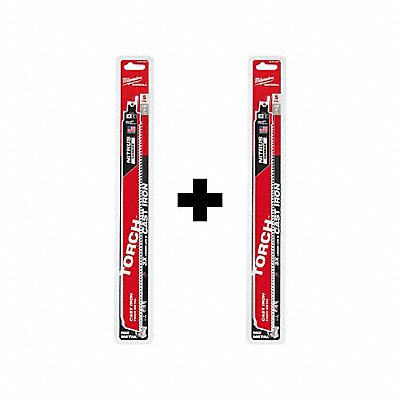 MILWAUKEE 4800556348005560 TORCH 12 7 TPI Carbide 5PK w EXTRA 5PK