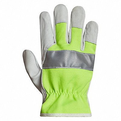 SUPERIOR GLOVE 378GAHVBXL Goatskin Drvr Hi-Viz Bk XL PK12