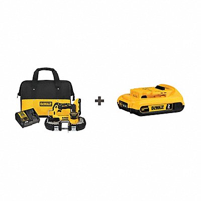 DEWALT DCS377Q1DCB203 Bandsaw Kit Mini 20V