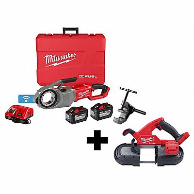 MILWAUKEE 287422HD282920 M18 Pipe Threader Kit M18 Band Saw