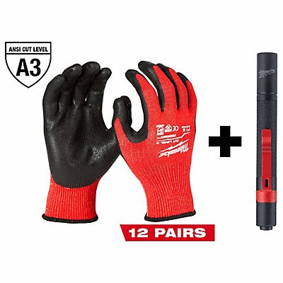 MILWAUKEE 48228933B2105 Cut 3 Dipped Gloves - XL Penlight