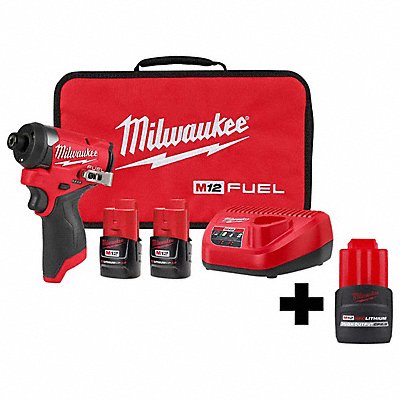 MILWAUKEE 34532200000000 M12 FUEL 1/4 Impact Kit 3/8 Ratchet