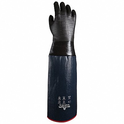 SHOWA 6781R14510 Insulated Nitrile Gloves Black Large PR