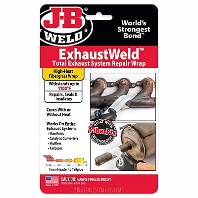 J-B WELD 38572 Pipe Repair Wrap 2 W x 72 L Grey