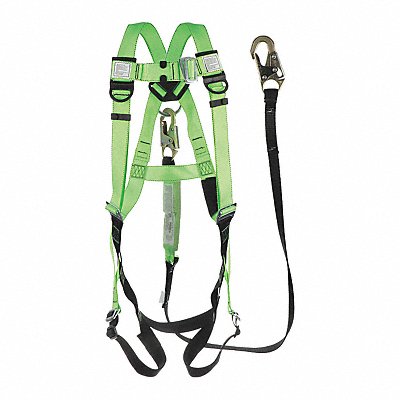 PEAKWORKS V8252356 Sfty Harness Shck Pack Lanyard Kit U/6Ft