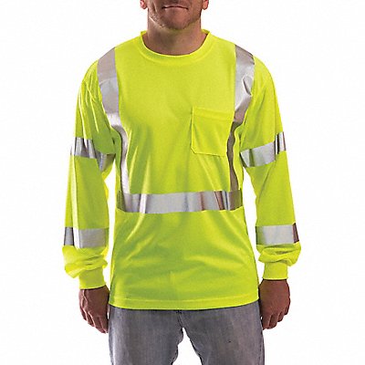 TINGLEY S75522 High Visibilty Tee Shirt Long Sleeve Lime 4XL