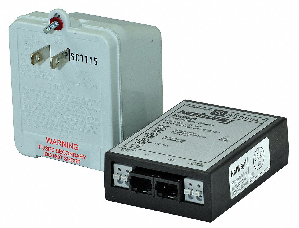 ALTRONIX NETWAY1P PoE Midspan Injector W/XFMR Single Port