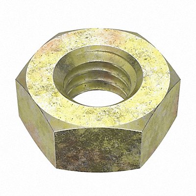 GRAINGER U110731250001 Jam Nut Yellow Stl 1-1/4 -12 1.875x.75 Grd5 1