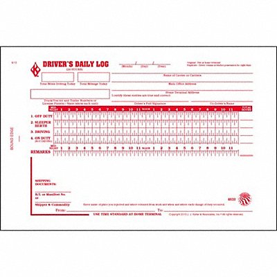 JJ KELLER 8533 Drivers Logbook w/Carbon