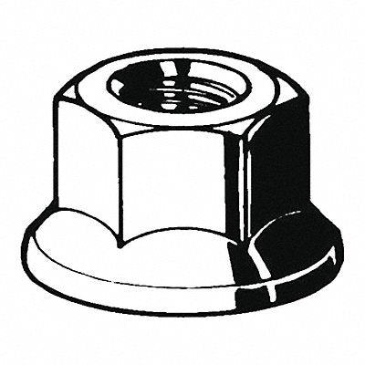 GRAINGER M115900500001 Flanged Nut Stl Zinc Plated 8x5mm 100PK