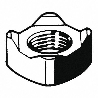 GRAINGER M140200400001 Hex Weld Nut Steel M4-0.7 100PK