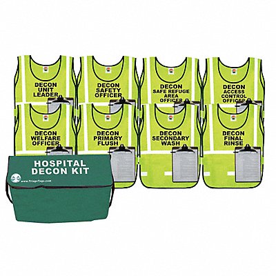 DISASTER MANAGEMENT SYSTEMS DMS05041 Hospital Decon Kit 8 Vests