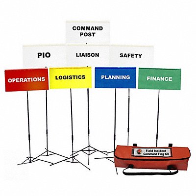 DISASTER MANAGEMENT SYSTEMS DMS05302 Incident Command Flag Kit 8 Flags