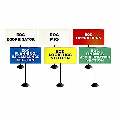 DISASTER MANAGEMENT SYSTEMS DMS05760 EOC Small Tabletop Flag Kit 6 Flags