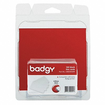 BADGY CBGC0020W Blank ID Cards 20 mil