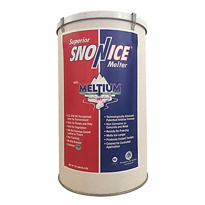 SUPERIOR SU100DRPAL Sno N Ice Melt 100 lb Drum Pallet