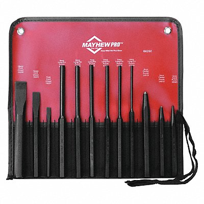 MAYHEW 66260 Punch and Chisel Set 12-Piece Steel