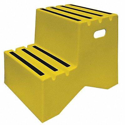 DPI ST21714 J4024 Step Stand 2 Steps Polyethylene Yellow