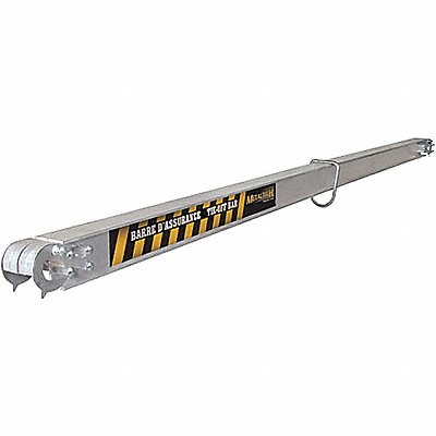 METALTECH MBAA07 Tie-Off Bar 7-7/32 ft.L Aluminum Steel