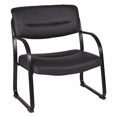 REGENCY 1106BK Guest Chair Black Leather 400 lb.