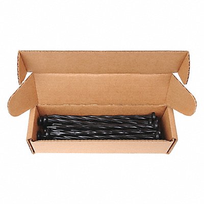 GRAINGER 1989N24C Anchor Spike Plastic 8in. Black PK24