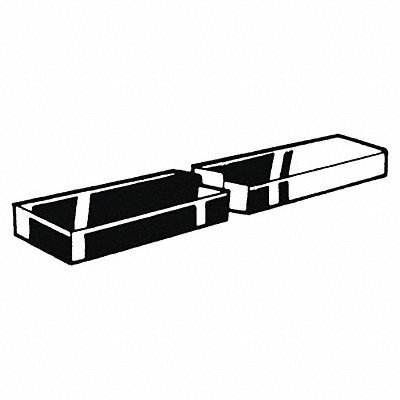GRAINGER M392702340001 Bright Key C45K Steel 22 x 14mm