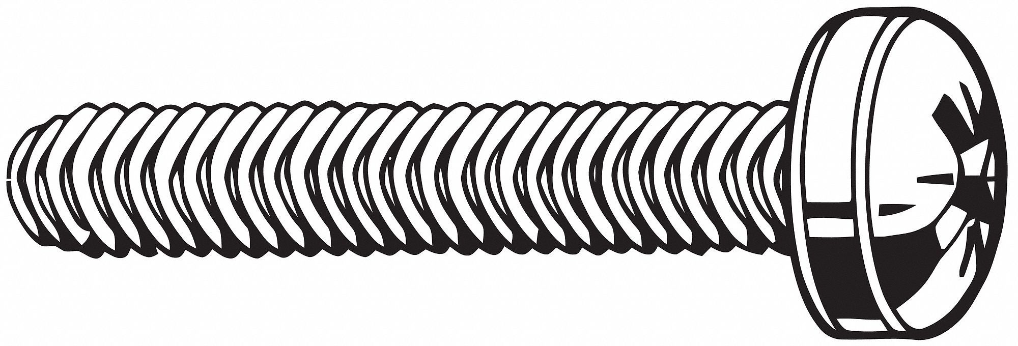 GRAINGER M671500300020 Thread Rolling Screw M3 20mm L PK500